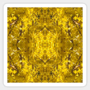 Yellow Forsythia Pattern Sticker